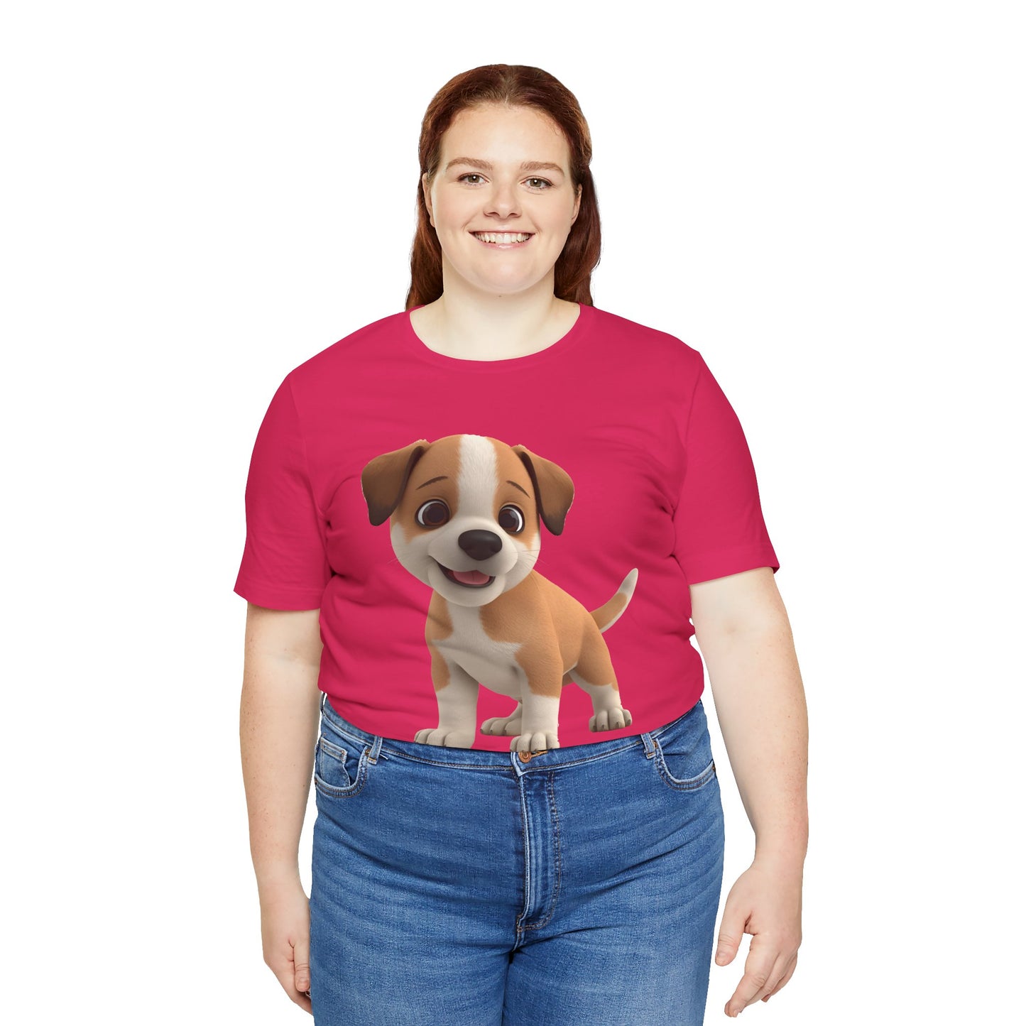 Cute Dog 3D Graphic Tee, Fun Animal Shirt, Dog Lover Gift, Playful Fashion Statement