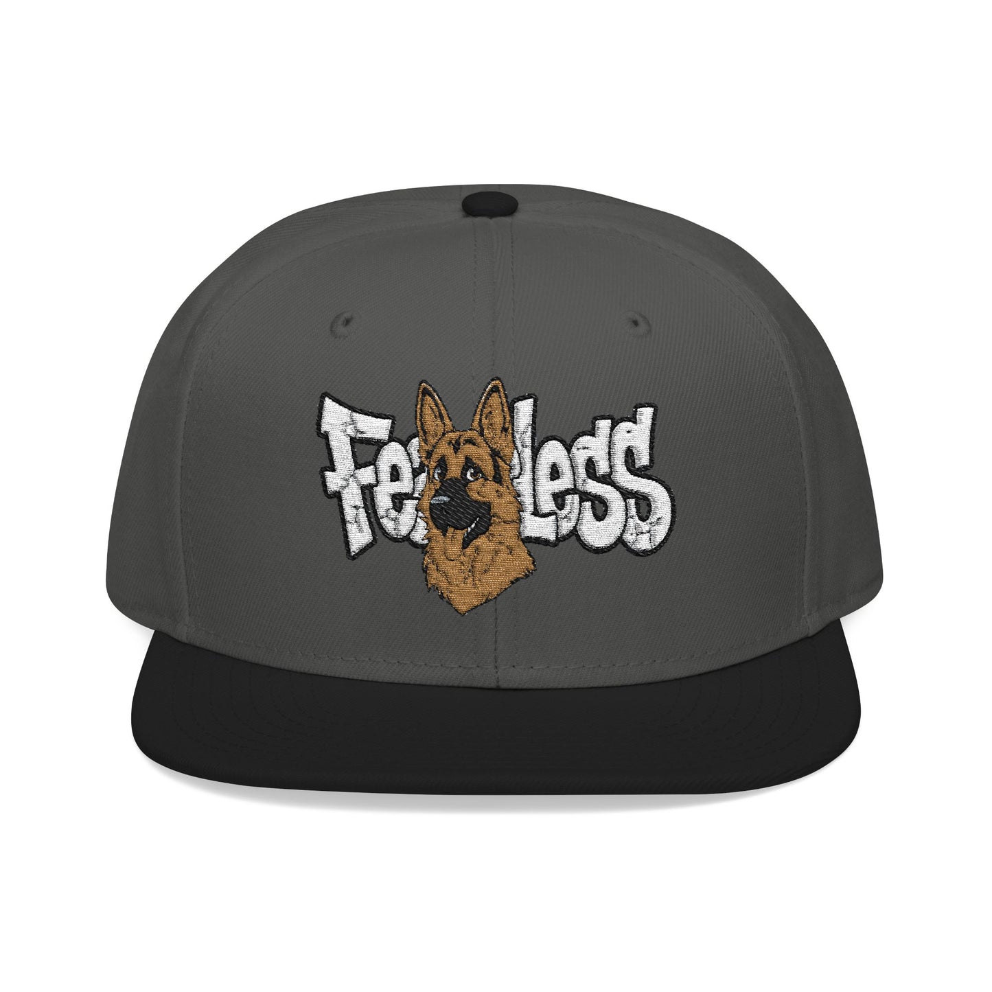 German Shepherd Embroidered Snapback Hat - Fearless
