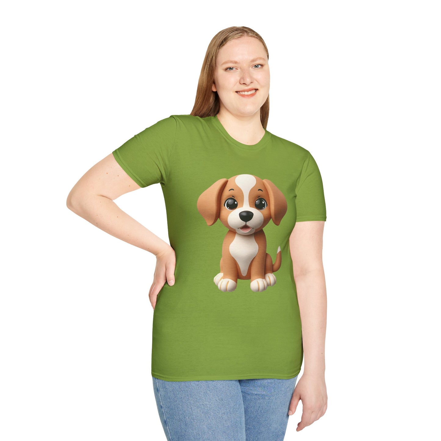 Adorable Puppy 3D Graphic T-Shirt for Dog Lovers, Cute Pet Shirt