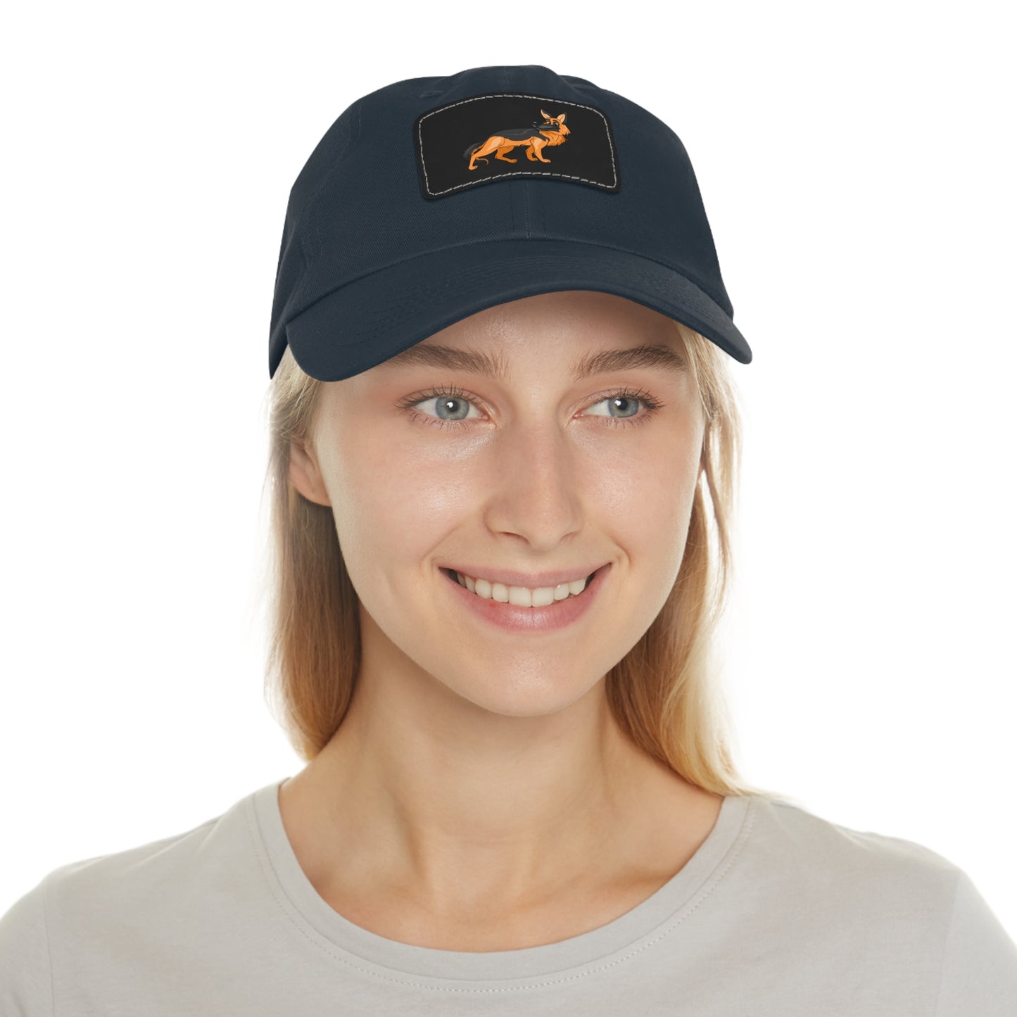German Shepherd Dad Hat with Leather Patch - Perfect Gift for Dog Lovers