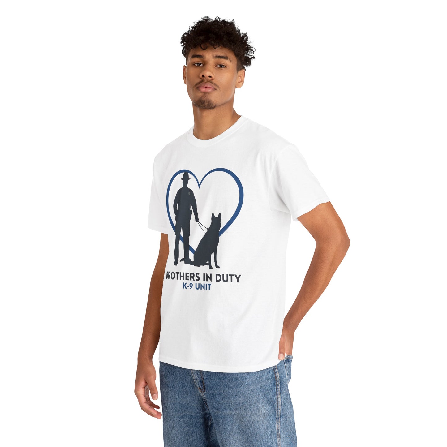 Heartfelt K-9 Unit Tee - Brothers In Duty | Police Officer Gift, Dog Lover Shirt, Law Enforcement Apparel