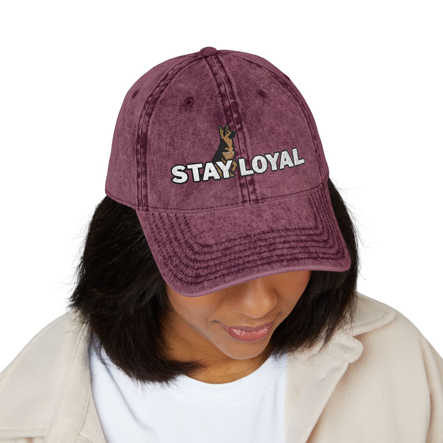 German Shepherd Vintage Embroidered Cap - Stay Loyal