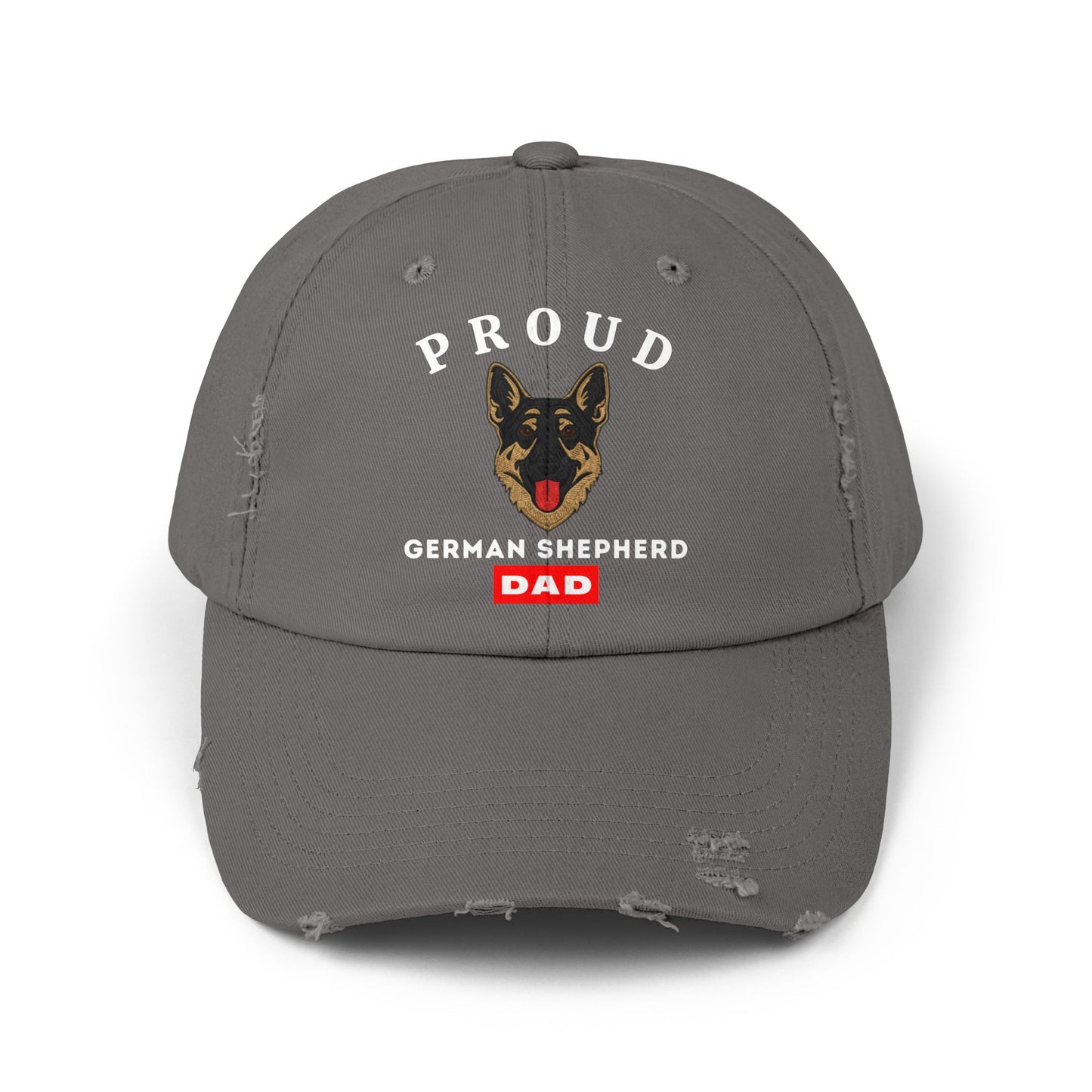 Proud German Shepherd Dad Distressed Cap - Unisex Pet Lover Hat