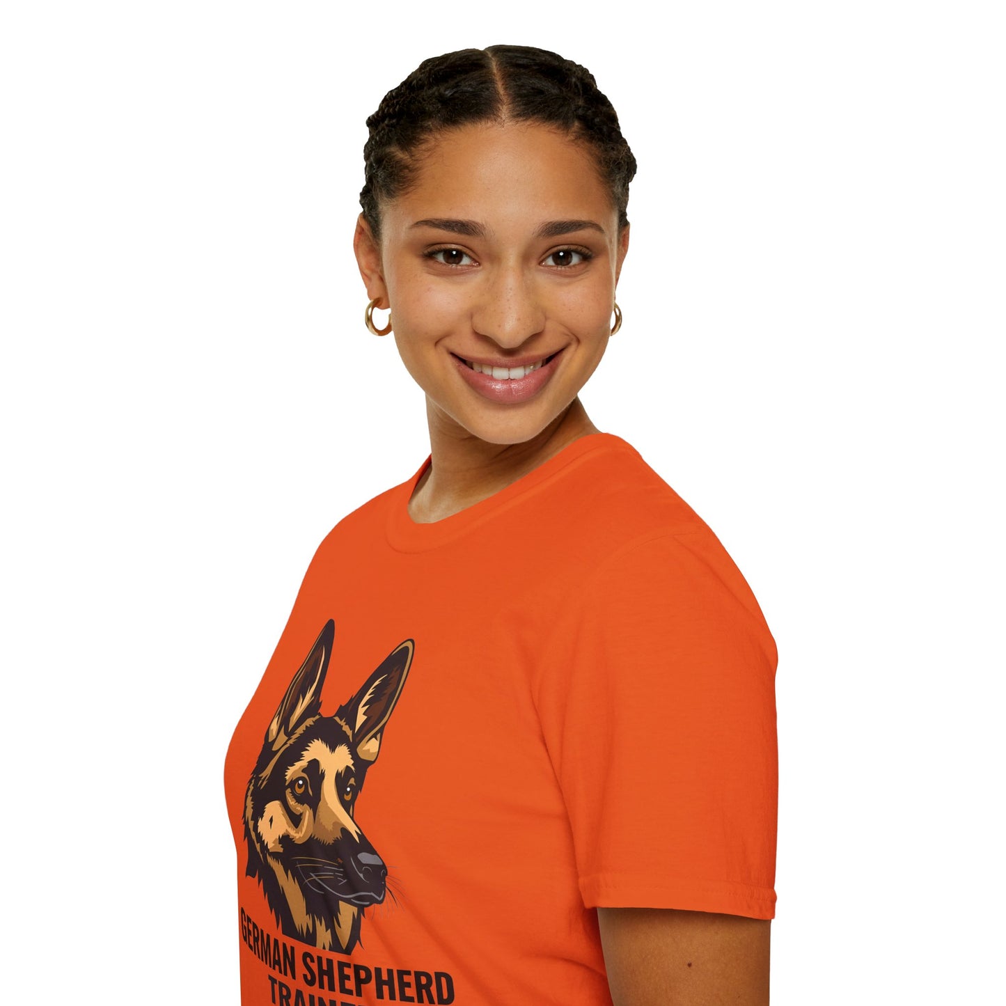 German Shepherd Trainer Unisex Softstyle T-Shirt, Dog Lover Gift, Pet Trainer Apparel