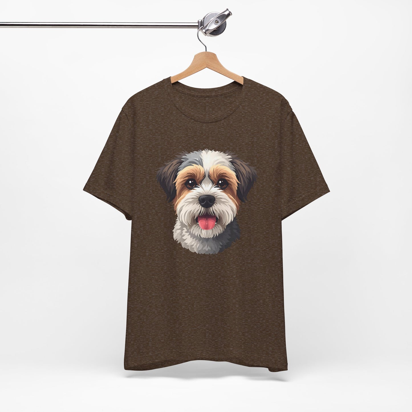 Unisex Dog Lover T-Shirt Featuring a 3D Design of Cute Fluffy Bichon Frise Mix | Gift for Dog Owners