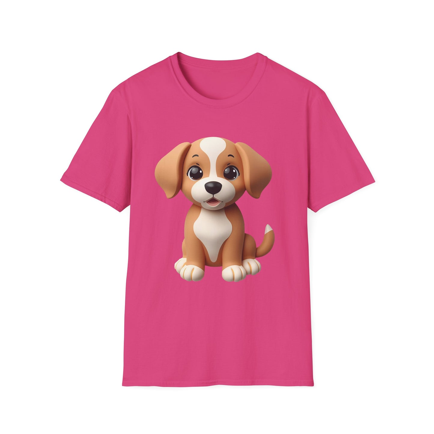 Adorable Puppy 3D Graphic T-Shirt for Dog Lovers, Cute Pet Shirt