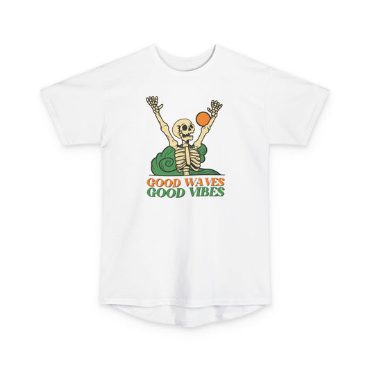 Good Waves Good Vibes Unisex Tee | Casual Summer Shirt, Urban Streetwear, Gift for Beach Lovers, Music Festivals, Adventure Spirit