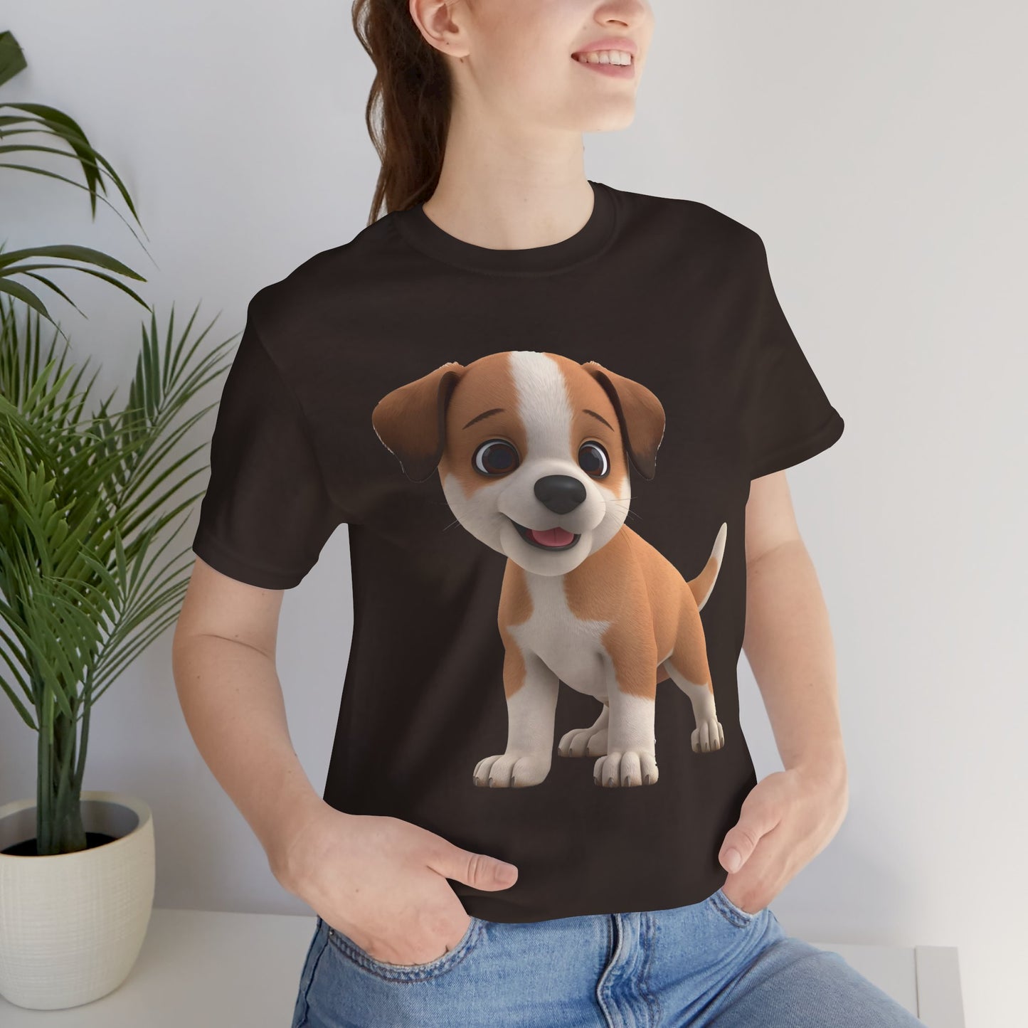Cute Dog 3D Graphic Tee, Fun Animal Shirt, Dog Lover Gift, Playful Fashion Statement