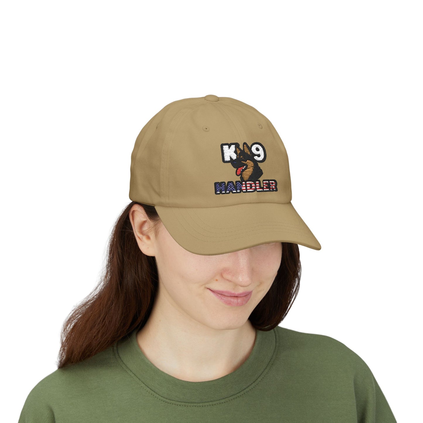 Embroidered K9 Handler Classic Dad Cap Featuring a German Shepherd