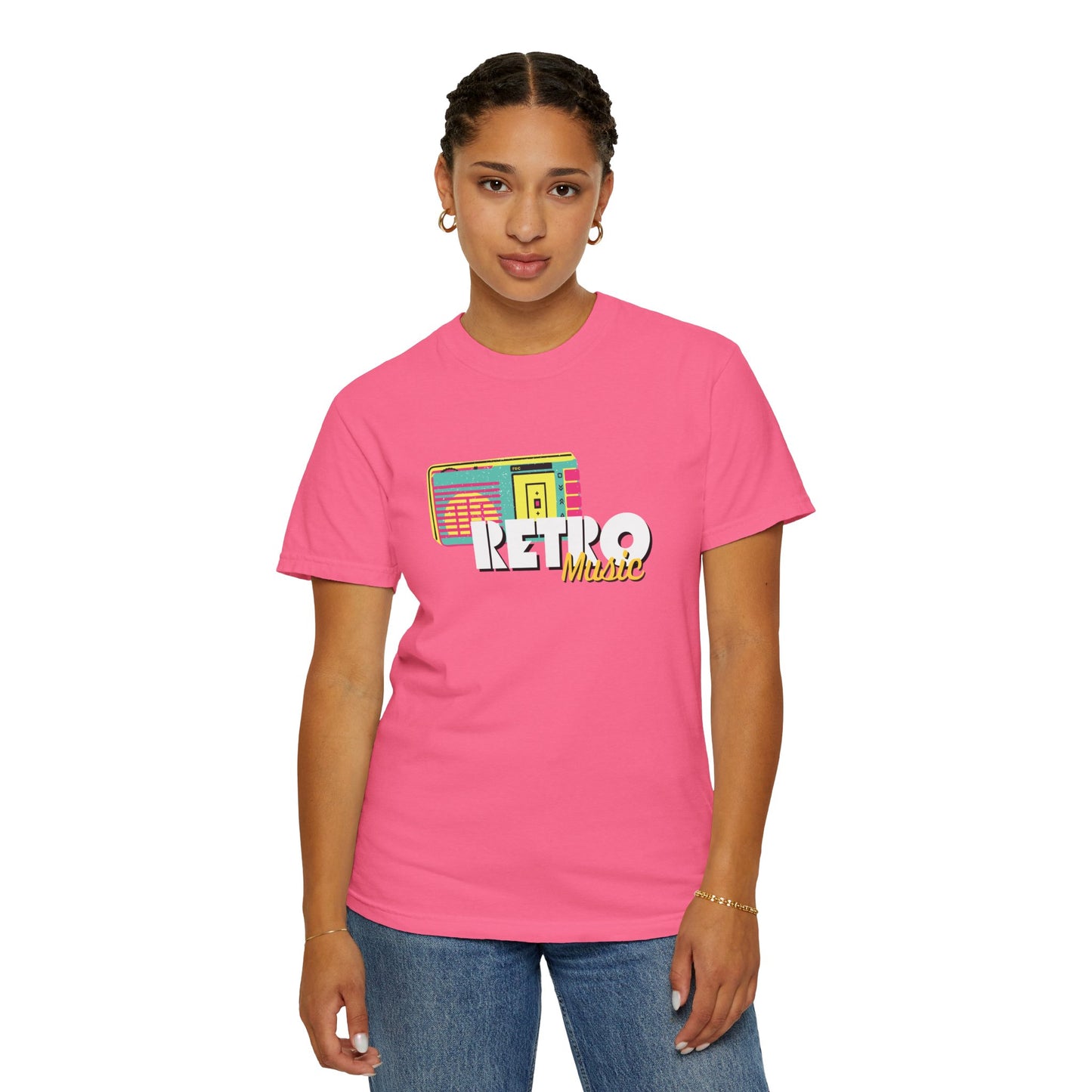 Retro Music T-Shirt, Vintage Style Tee, Unisex Garment-Dyed Shirt, Perfect for Music Lovers, Great for Festivals and Gifts