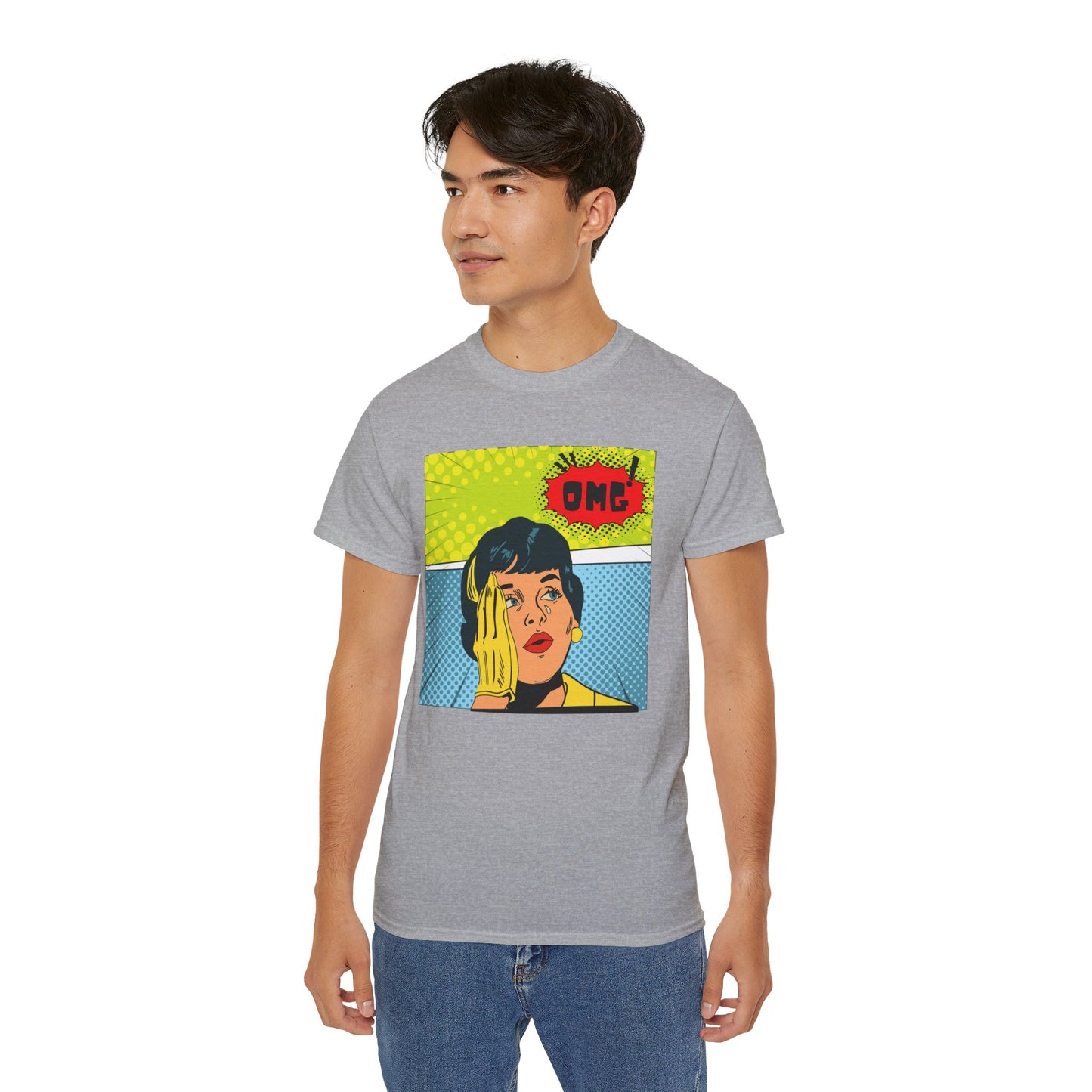 OMG Graphic Unisex Tee | Retro Pop Art T-Shirt, Gift for Trendsetters, Casual Wear, Comic Style, Fun Statement Top