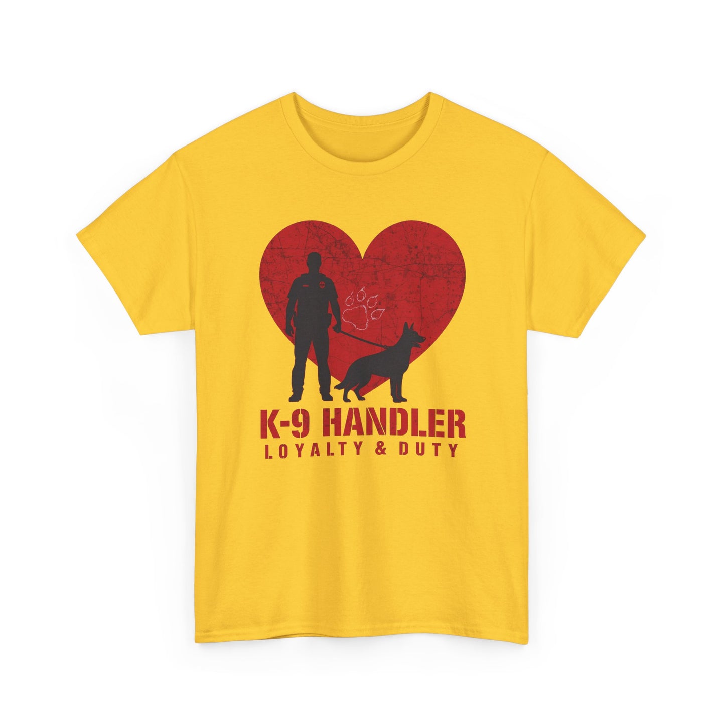 K-9 Handler Heavy Cotton Tee - Loyalty & Duty Shirt, Dog Lover Gift