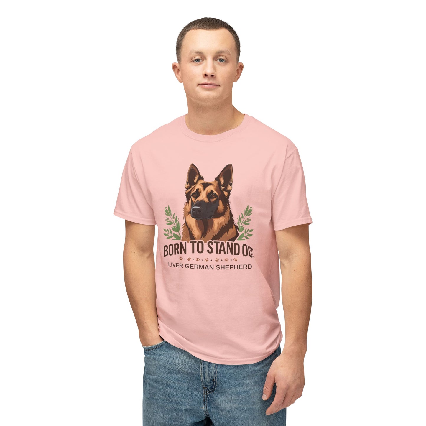 Born to Stand Out Unisex Dog Lover T-Shirt, Liver German Shepherd Shirt, Pet Owner Gift, Animal Lover Apparel, Birthday Gift Idea, Summer Style