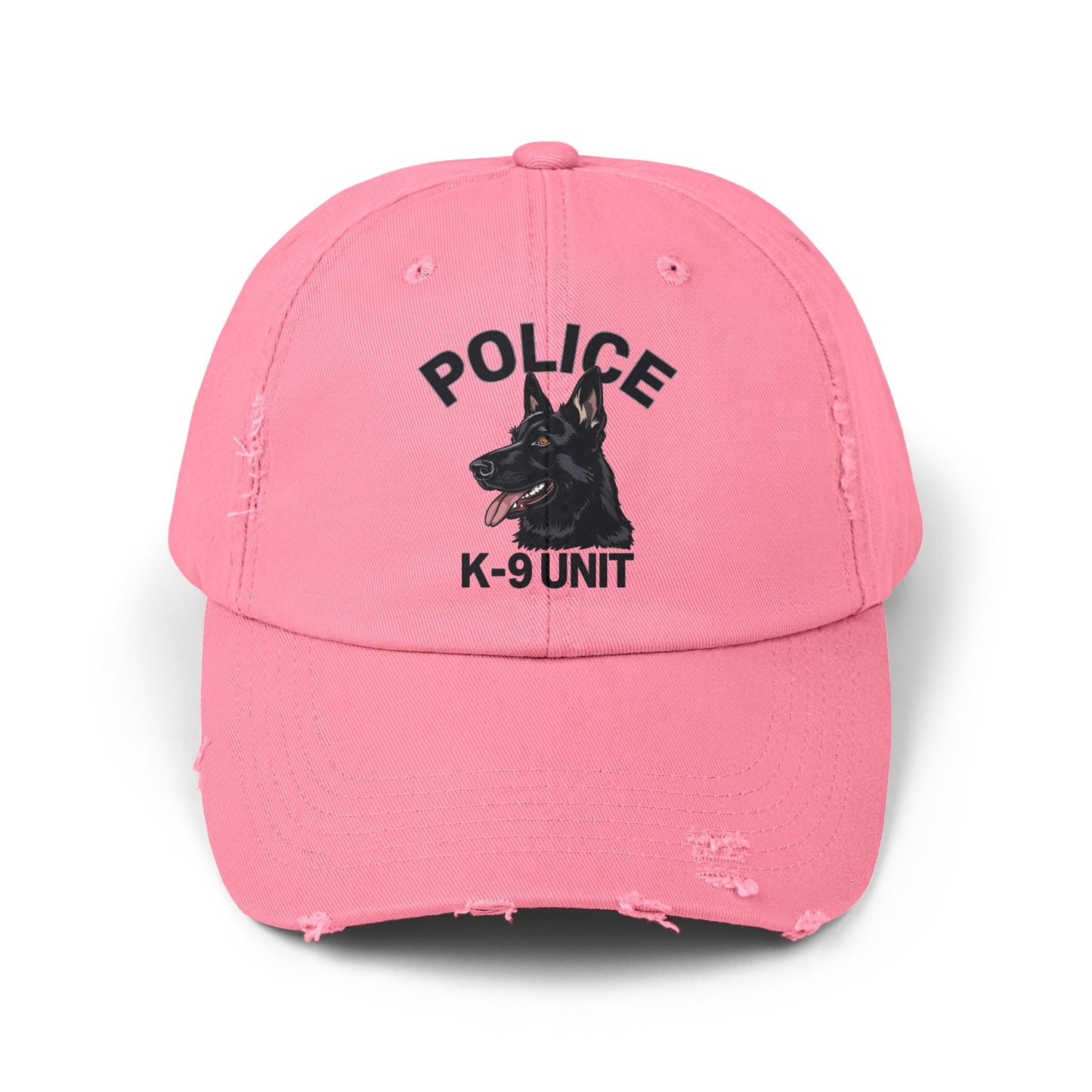 K-9 Unit Police Hat Featuring German Shepherd | Stylish Unisex Distressed Cap | Dog Lover Gift