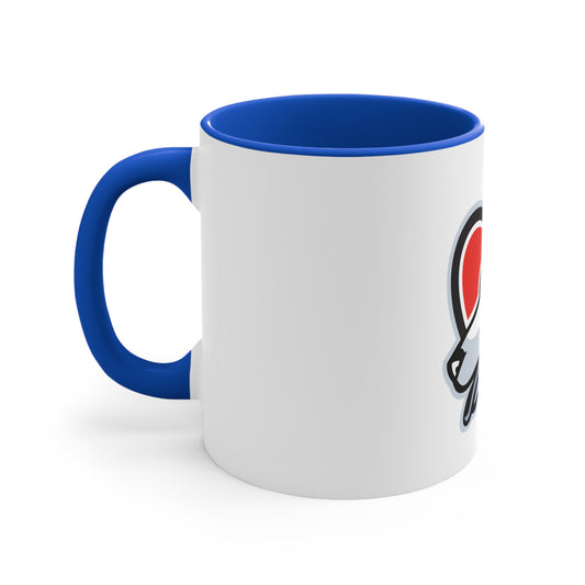White Accent Dog Lover Ceramic Mug - 11oz With Graphic of German Shepherd on Red Heart