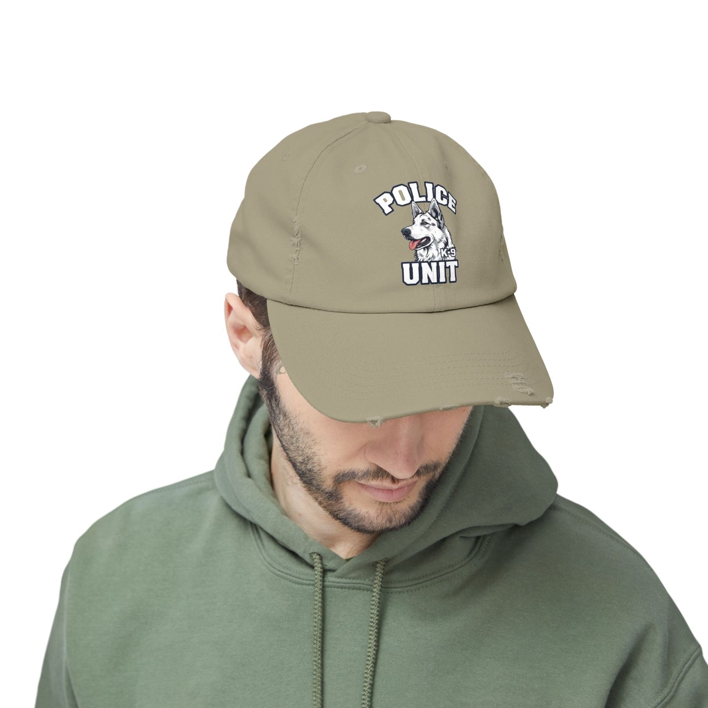 German Shepherd K-9 Police Unit Distressed Cap | Unisex Vintage Hat for Dog Lovers & Police Supporters