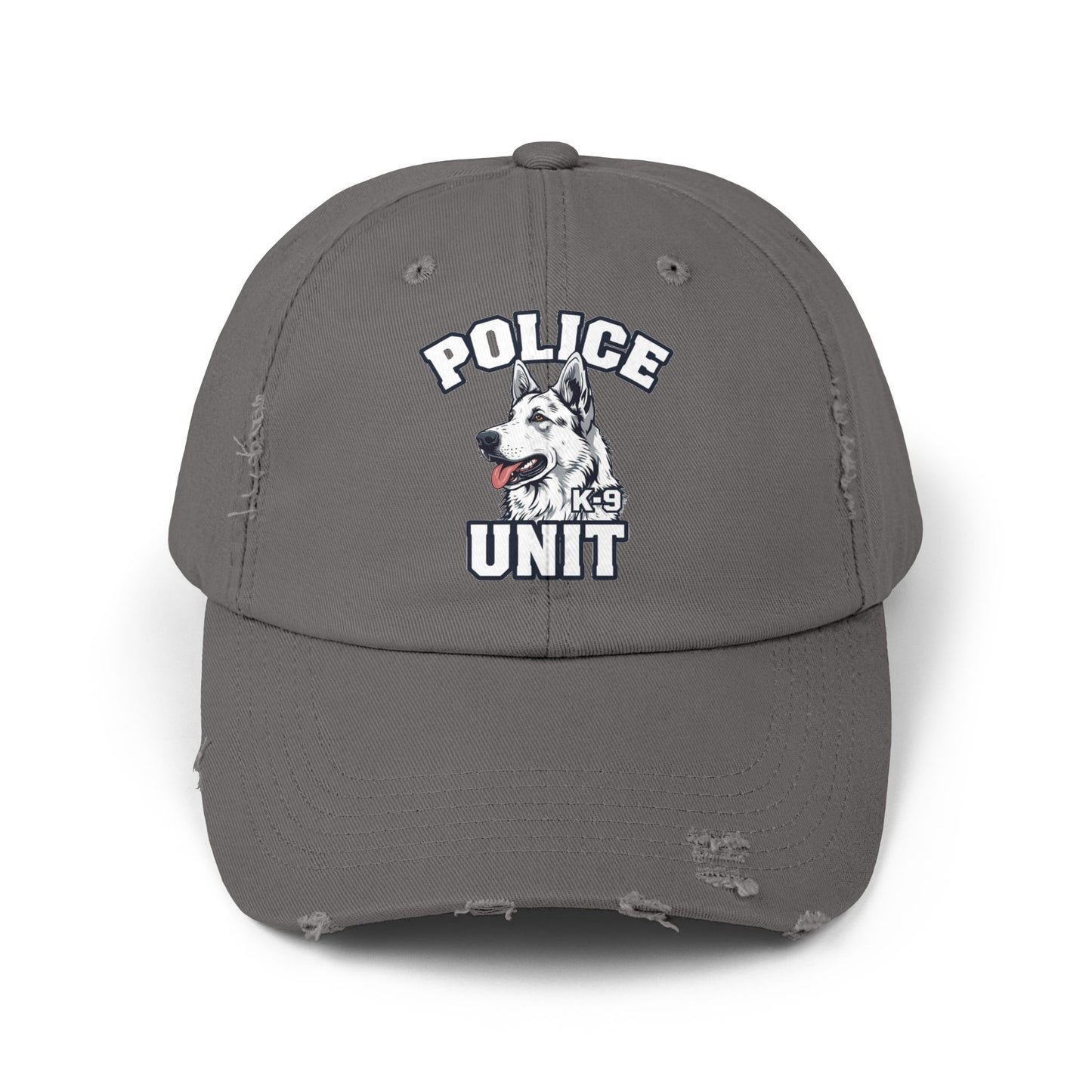 German Shepherd K-9 Police Unit Distressed Cap | Unisex Vintage Hat for Dog Lovers & Police Supporters