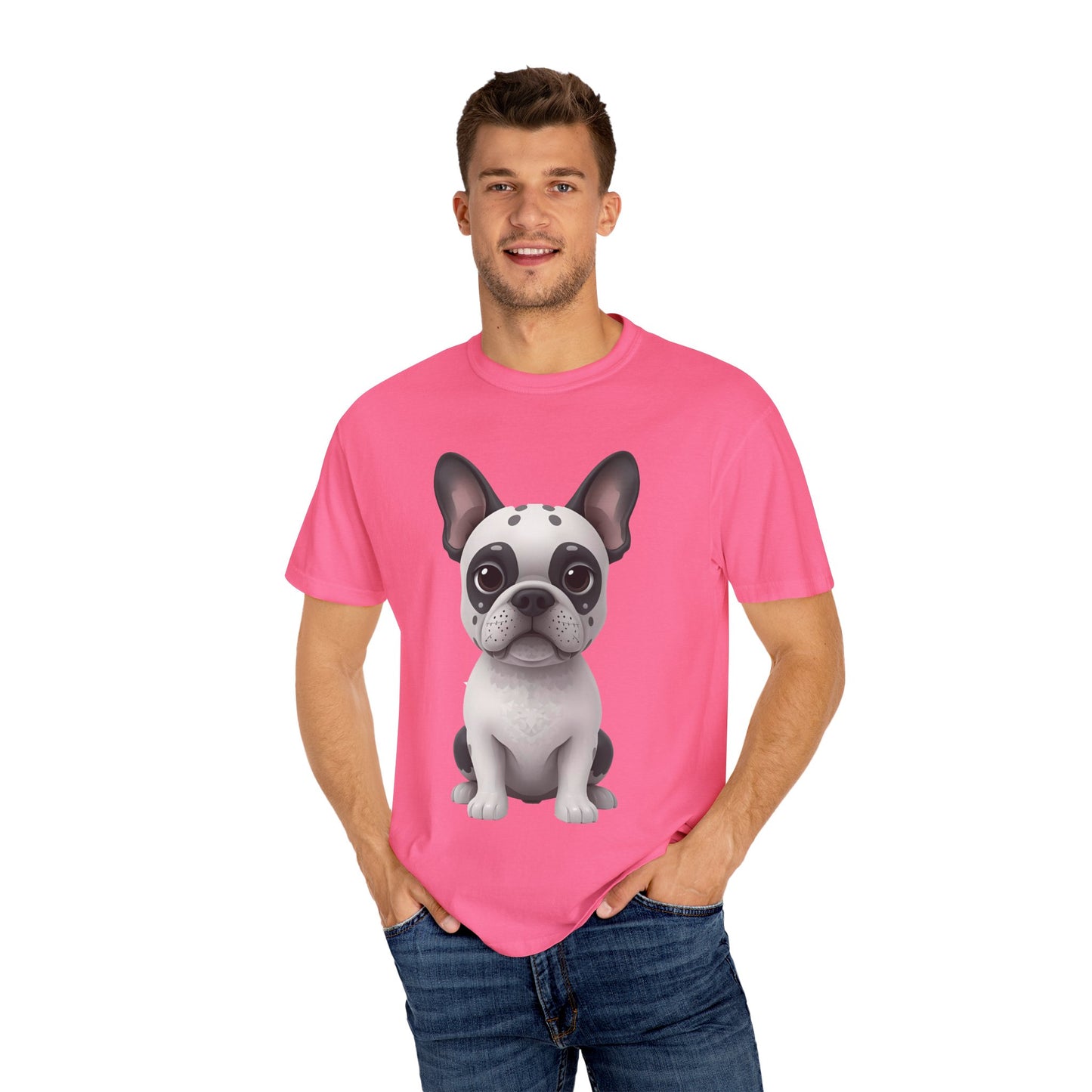 Cute 3D Design French Bulldog Unisex T-shirt, Animal Lover Gift