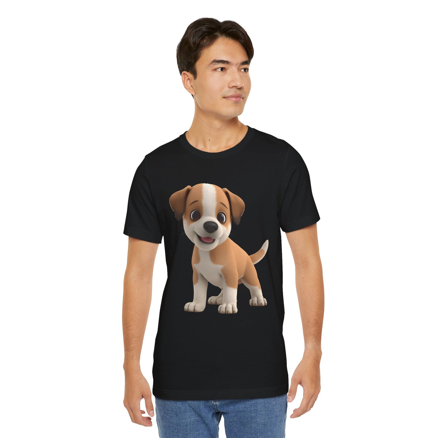 Cute Dog 3D Graphic Tee, Fun Animal Shirt, Dog Lover Gift, Playful Fashion Statement