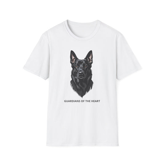 Guardians of the Heart Black German Shepherd T-Shirt, Dog Lover Shirt, Pet Memorial Tee, Unisex Animal T-Shirt, Gift for Dog Owners