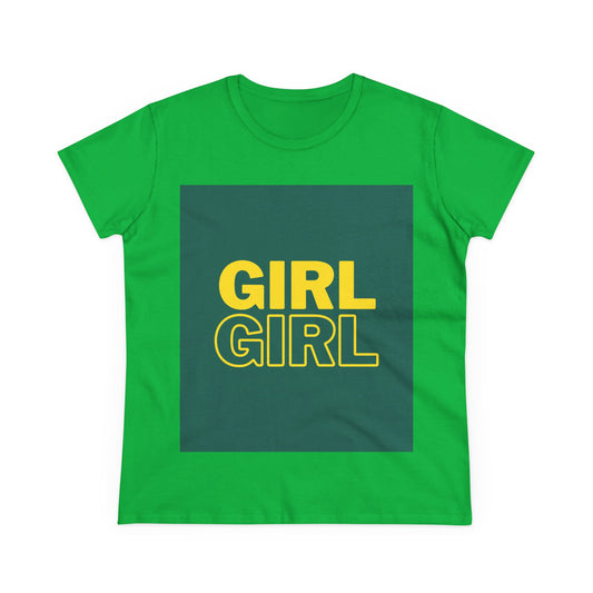 Girl Girl Midweight Cotton Tee, Casual Women's Cotton Shirt, Comfortable Summer Top, Gift for Her, Everyday Wear, Empowerment Apparel