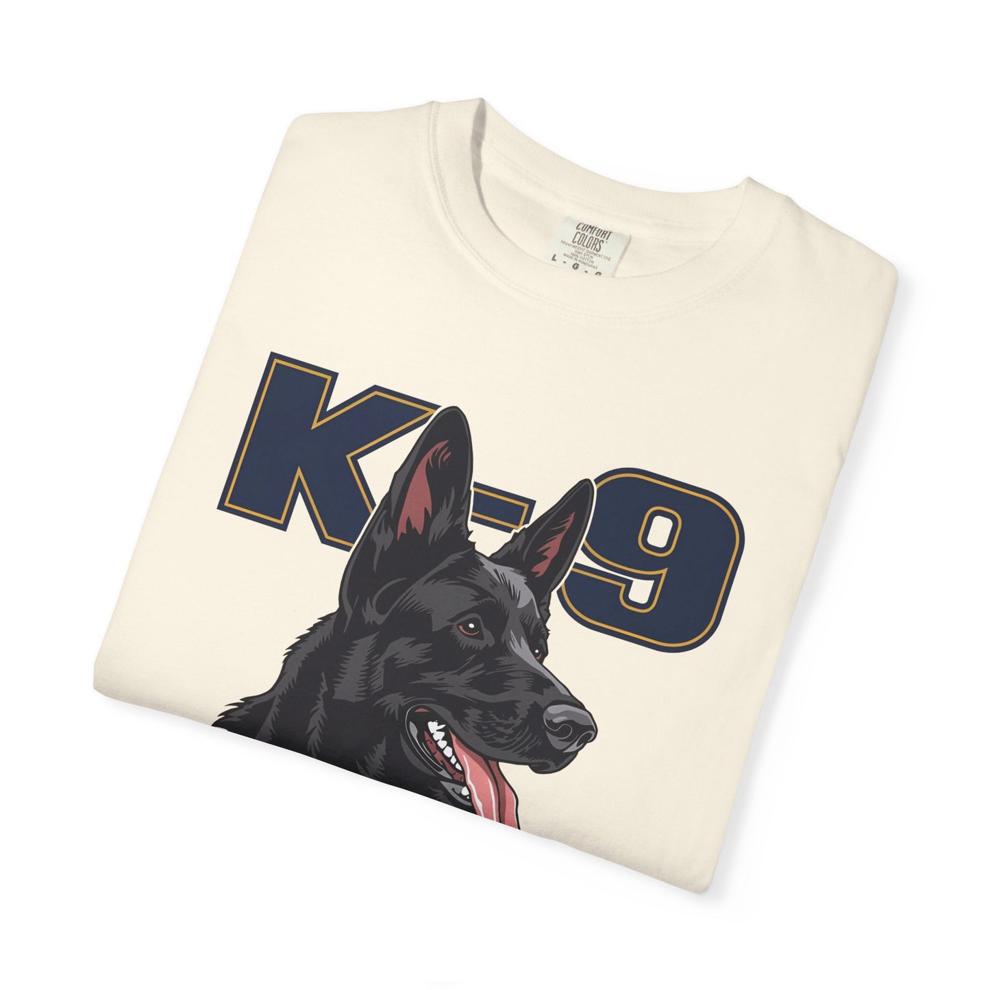 Black German Shepherd K-9 Handler T-Shirt, Garment-Dyed Unisex Tee for Dog Lovers