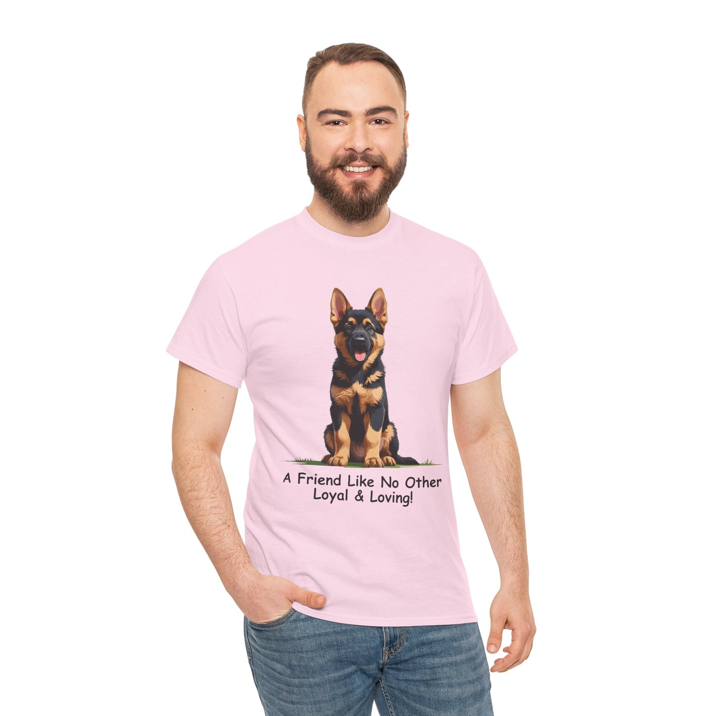 Adorable German Shepherd Puppy Lover Tee: A Friend Like No Other, Dog Owner Gift, Dog Mom Shirt, Gifts for Animal Lovers, Unisex Cotton T-shirt