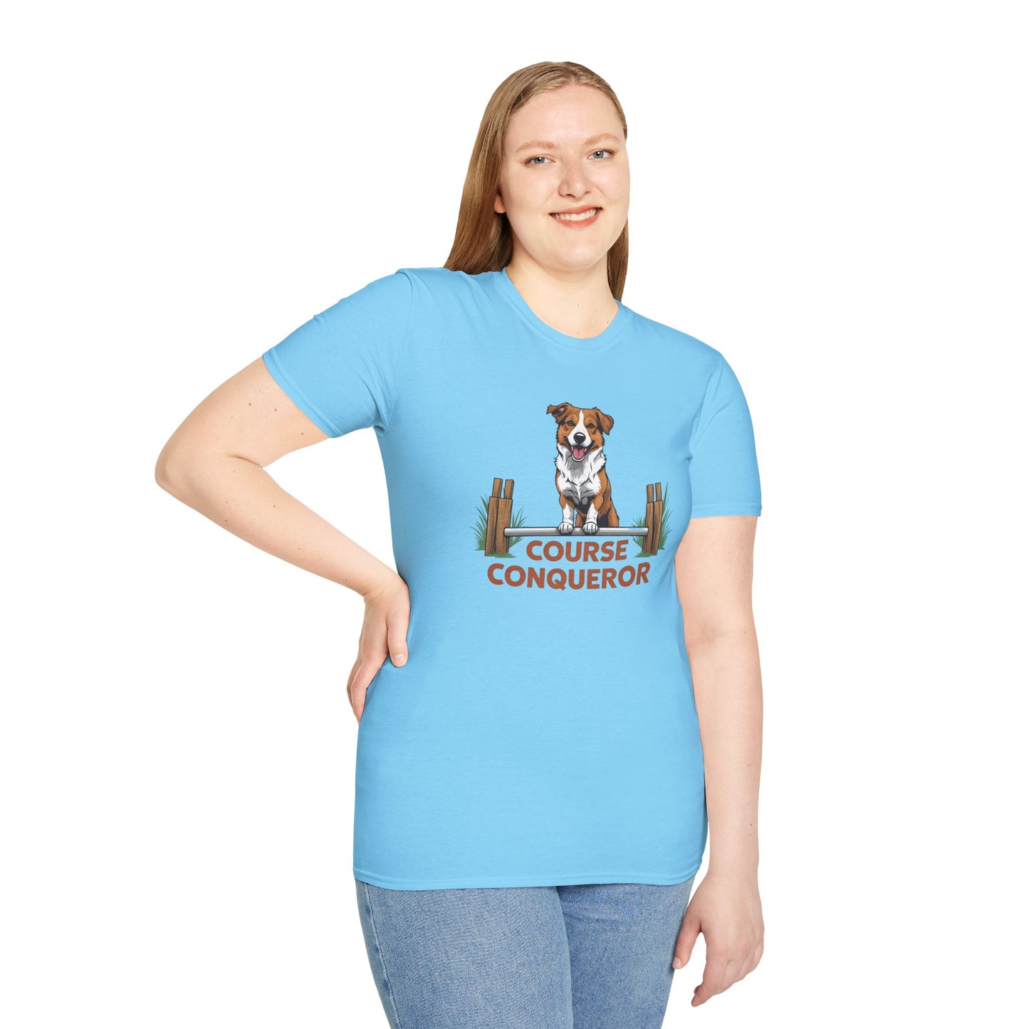 Course Conqueror Dog Training Shirt | Dog Owner Gift, Casual Wear, Funny Pet Apparel, Canine Enthusiast Top