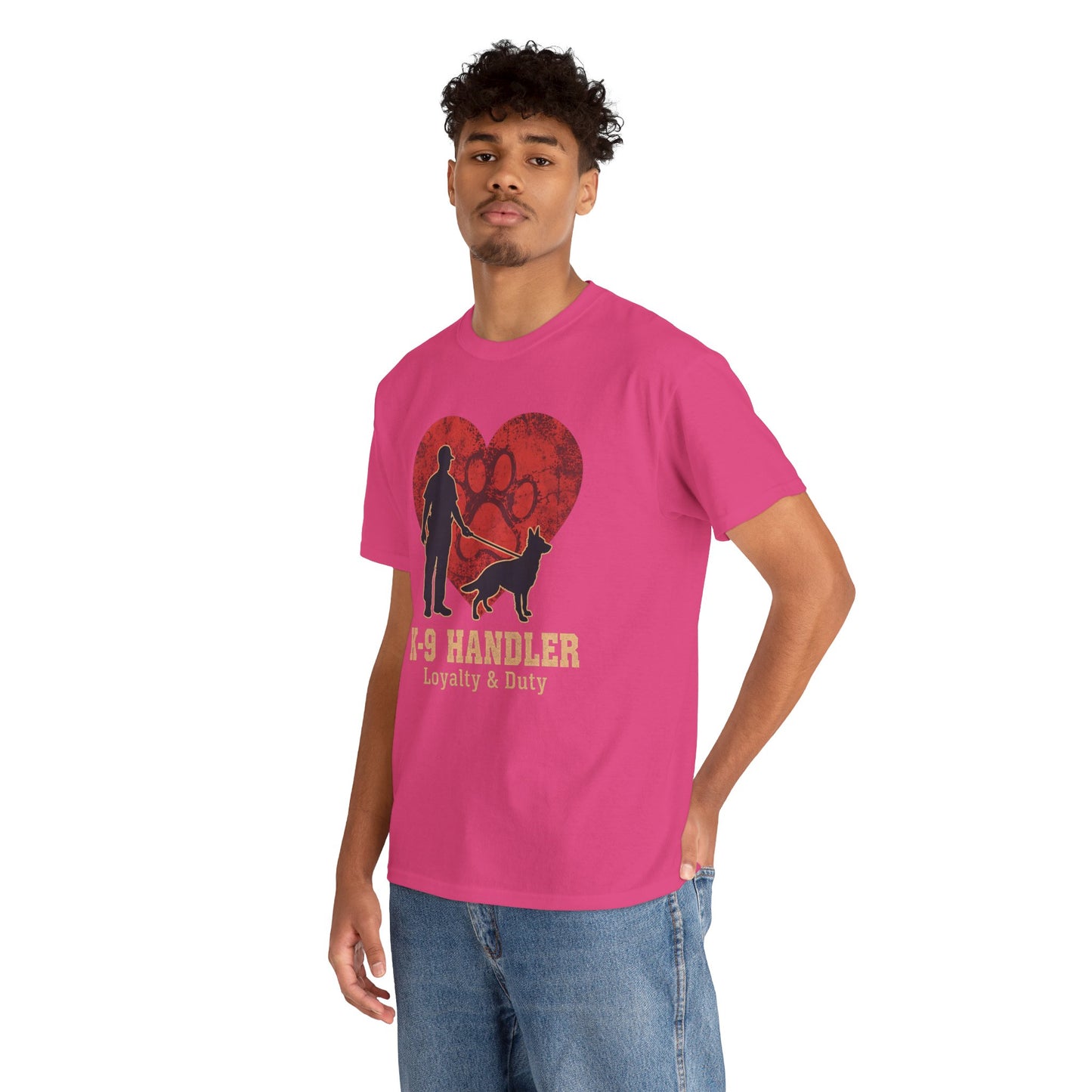 K-9 Handler Heart Tee - Loyalty & Duty, Dog Lover Gift, Pet Owner Apparel