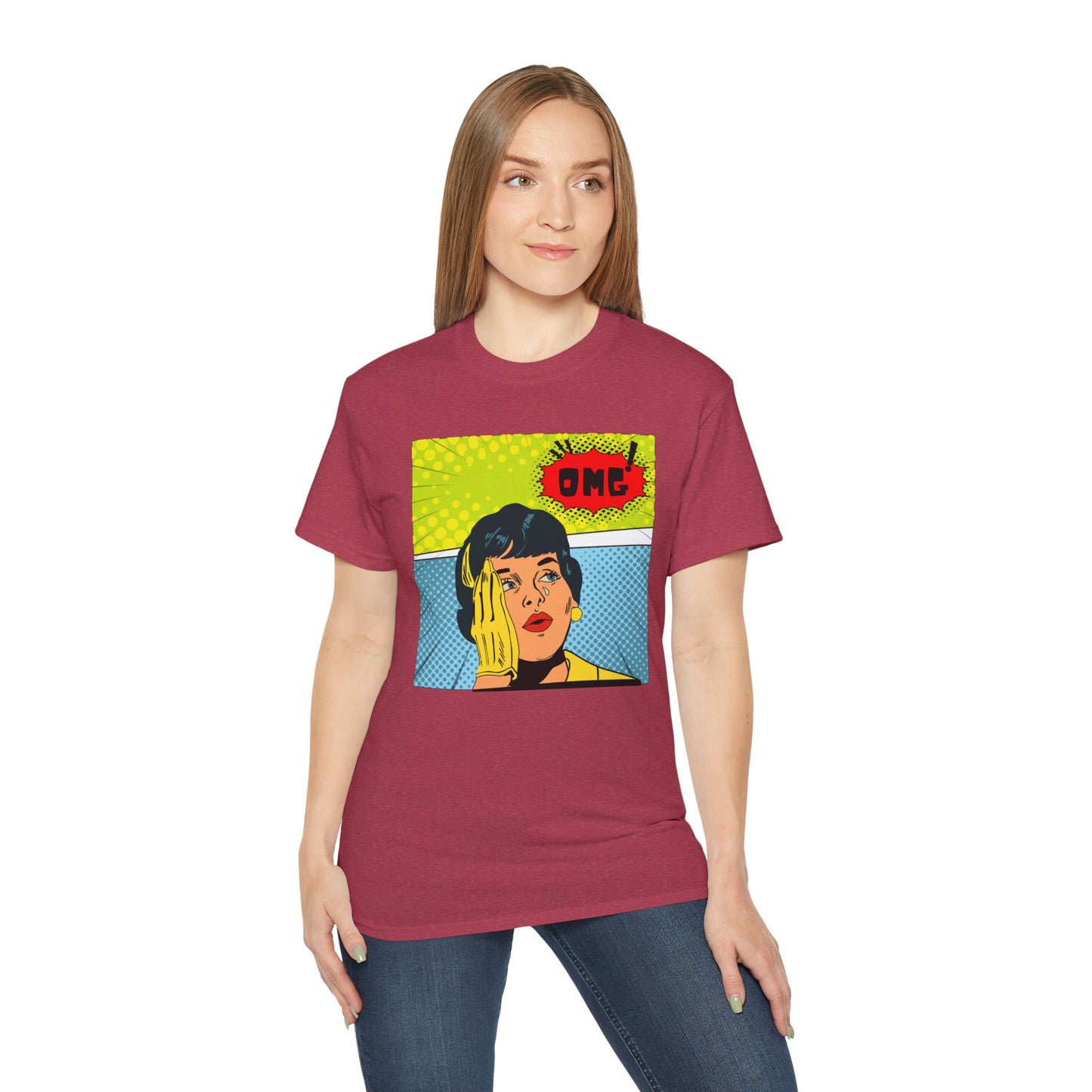 OMG Graphic Unisex Tee | Retro Pop Art T-Shirt, Gift for Trendsetters, Casual Wear, Comic Style, Fun Statement Top