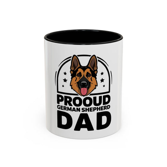Proud German Shepherd Accent Dad Mug, Dog Lover Gift, Pet Owner Coffee Cup, German Shepherd Gifts, Father's Day Present, Cute Pet Mug