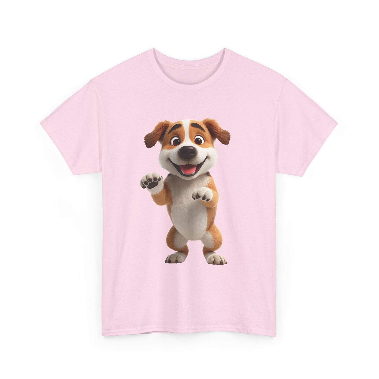 Cute Dog 3D Graphic Tee, Unisex Heavy Cotton T-Shirt, Dog Lover Gift, Fun Casual Wear