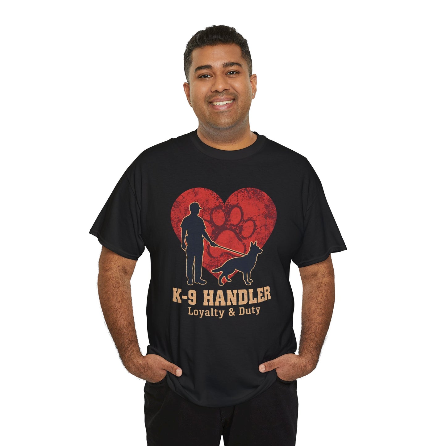 K-9 Handler Heart Tee - Loyalty & Duty, Dog Lover Gift, Pet Owner Apparel