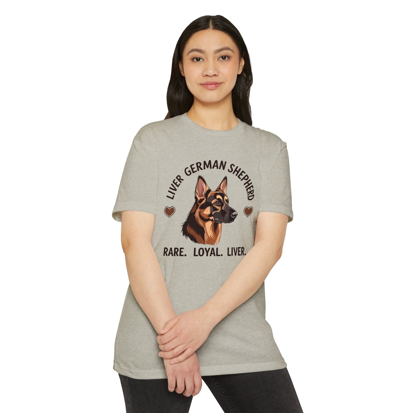Liver German Shepherd T-Shirt - Rare Loyal Liver, Dog Lover Gift, Unisex Pet Tee, Animal Lover Apparel, Perfect for Birthdays and Dog Shows