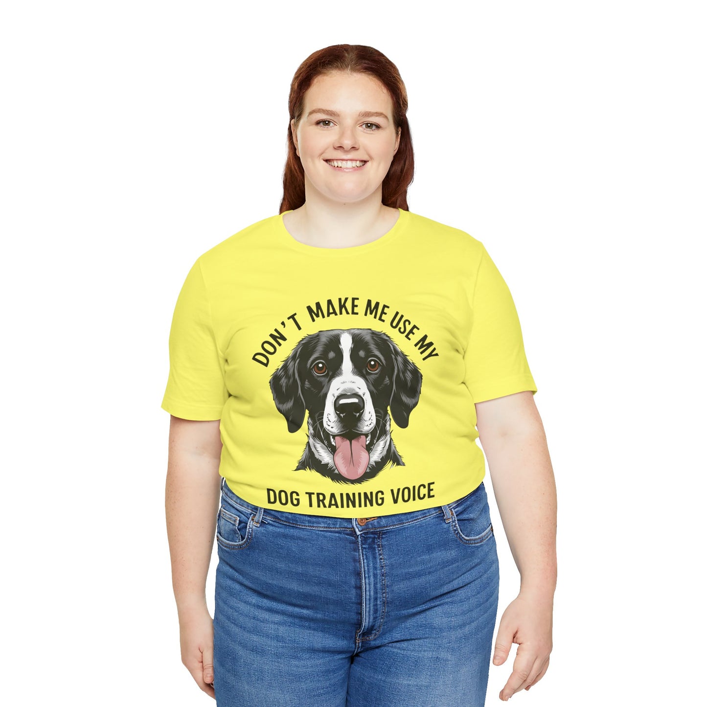 Dog Training T-Shirt - Don't Make Me Use My Dog Training Voice, Funny Pet Owner Gift, Canine Training Apparel