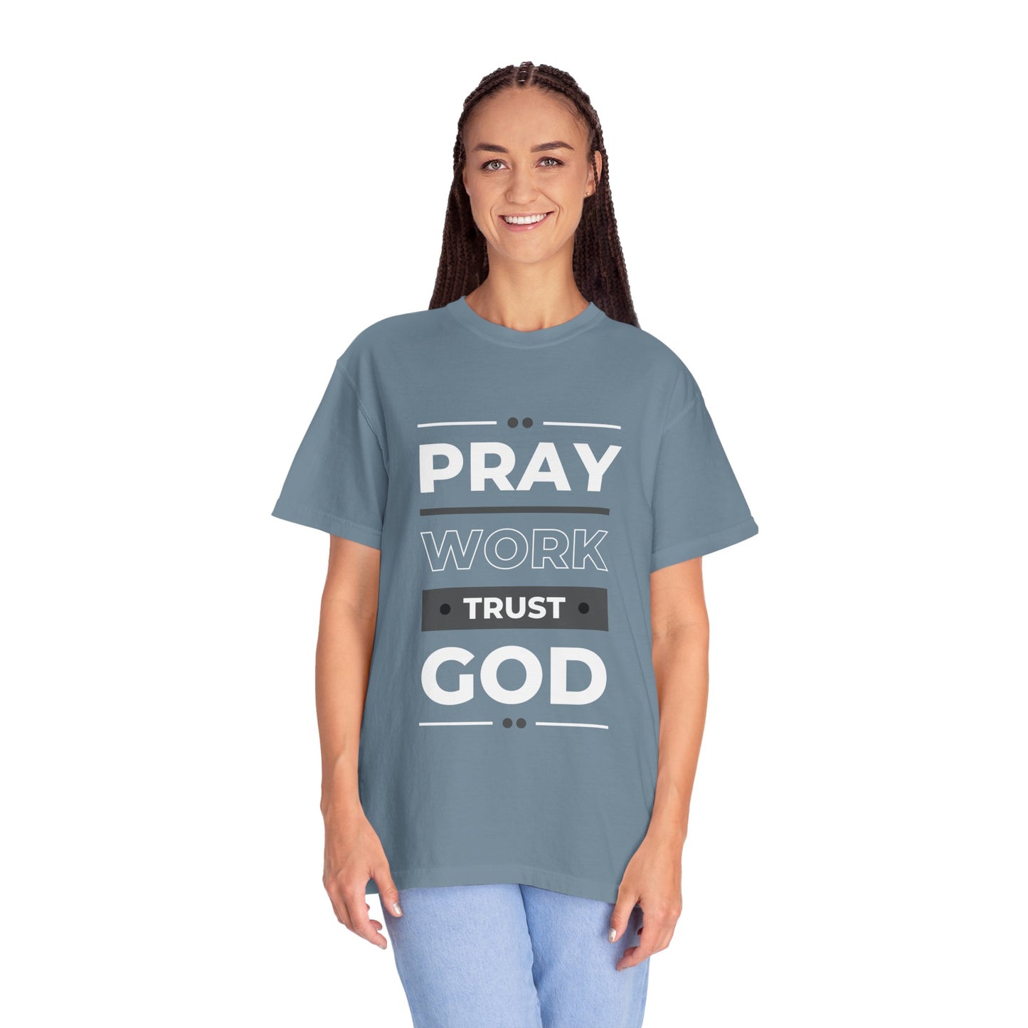 Faith-Inspired Garment-Dyed T-shirt, Inspirational Tee, God Trust Shirt, Religious Apparel, Motivational Gift, Unisex Fashion