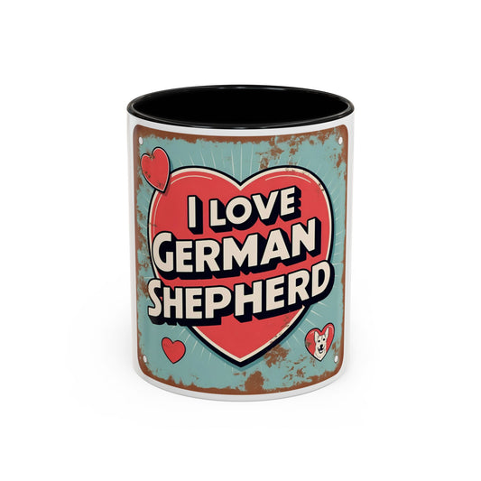 I Love German Shepherd Coffee Mug - Dog Lover Gift, Pet Owner Mug, Cute Dog Coffee Cup, Animal Lover Gift