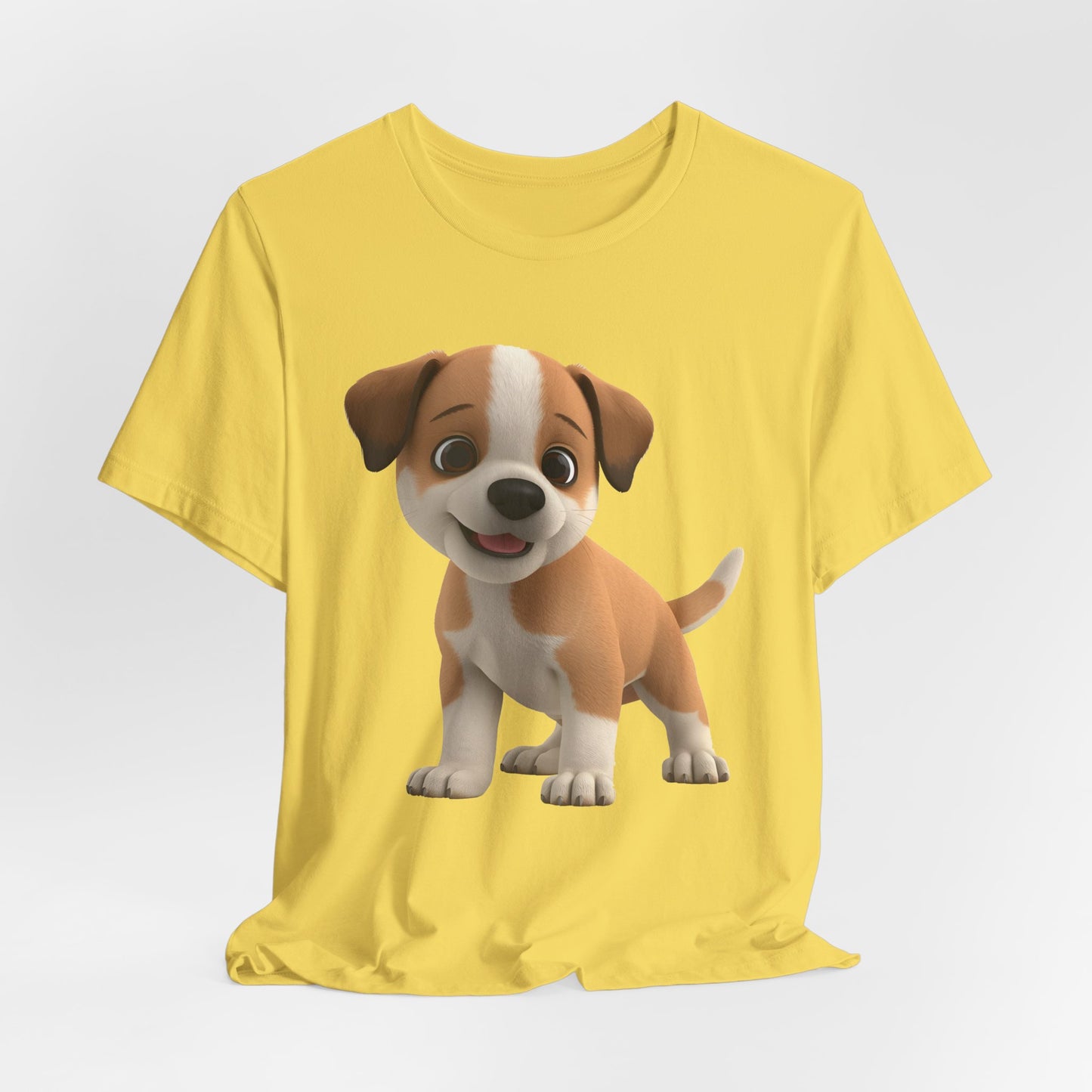 Cute Dog 3D Graphic Tee, Fun Animal Shirt, Dog Lover Gift, Playful Fashion Statement