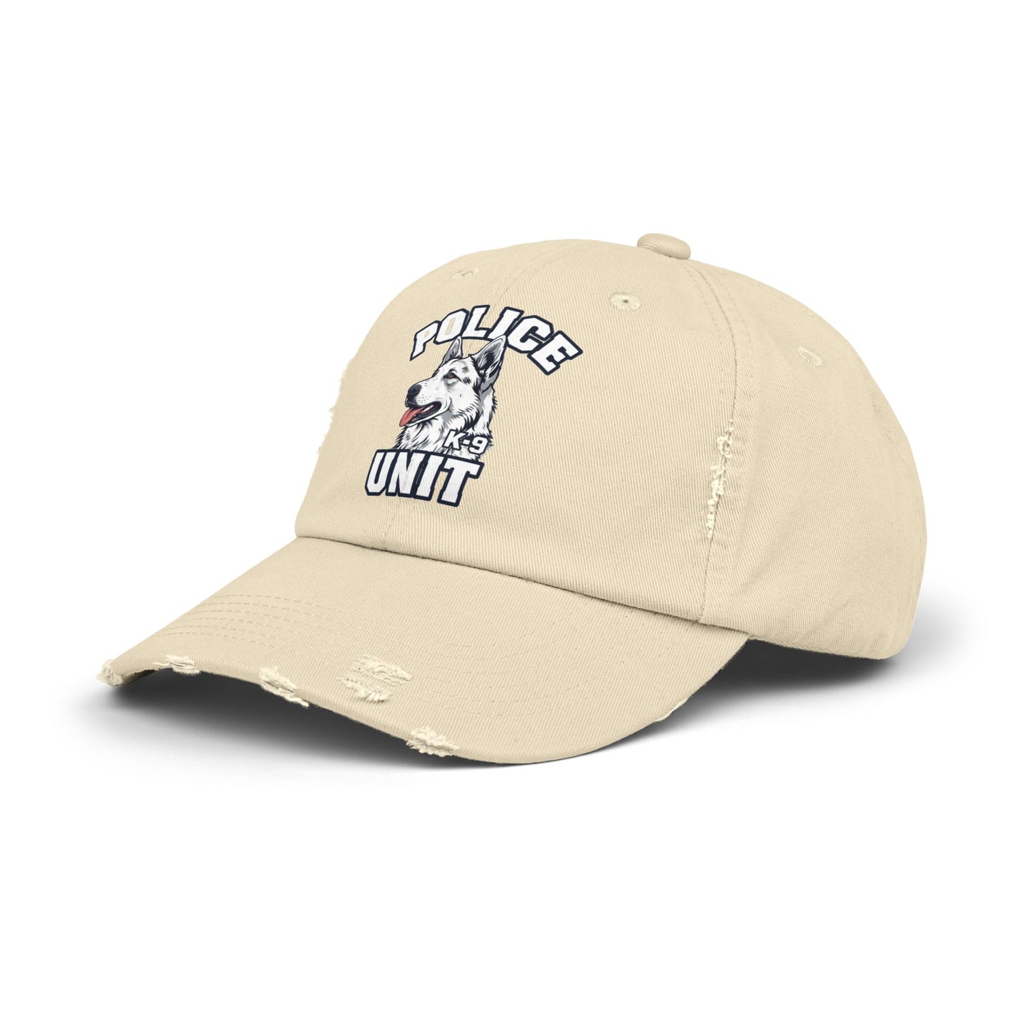 German Shepherd K-9 Police Unit Distressed Cap | Unisex Vintage Hat for Dog Lovers & Police Supporters
