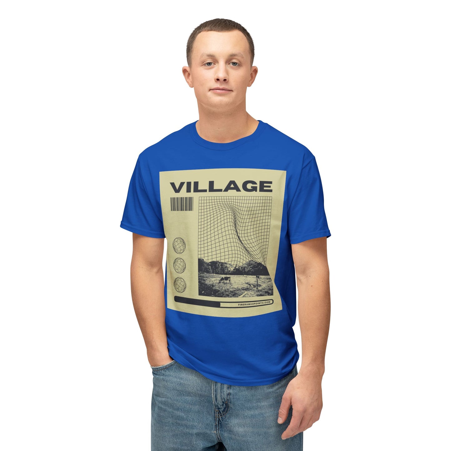 Retro Village Graphic Unisex T-Shirt | Casual Wear, Vintage Style, Gift for Travel Lovers, Graphic Tee, Statement Shirt