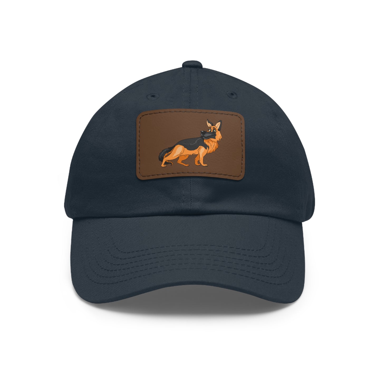 German Shepherd Dad Hat with Leather Patch - Perfect Gift for Dog Lovers