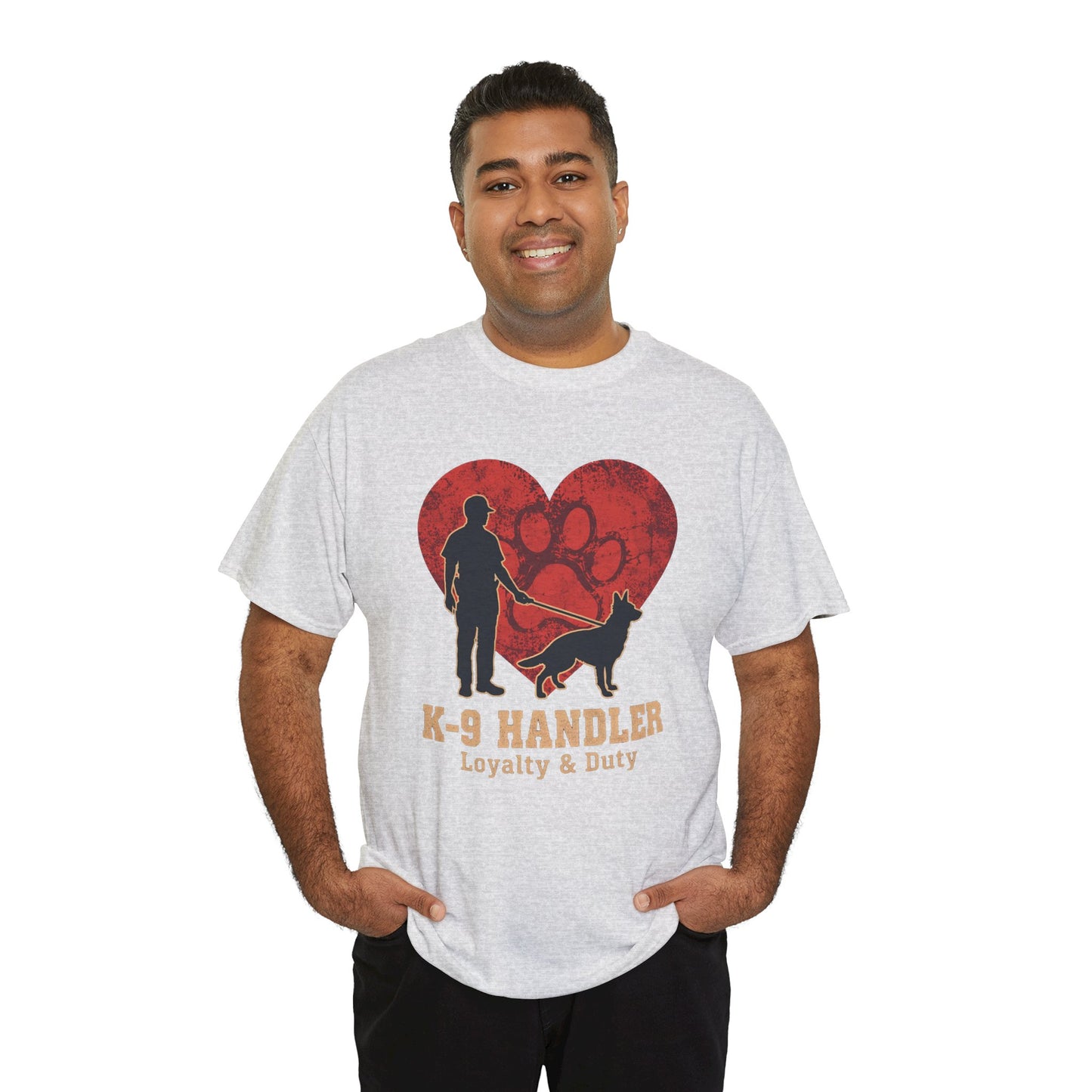 K-9 Handler Heart Tee - Loyalty & Duty, Dog Lover Gift, Pet Owner Apparel