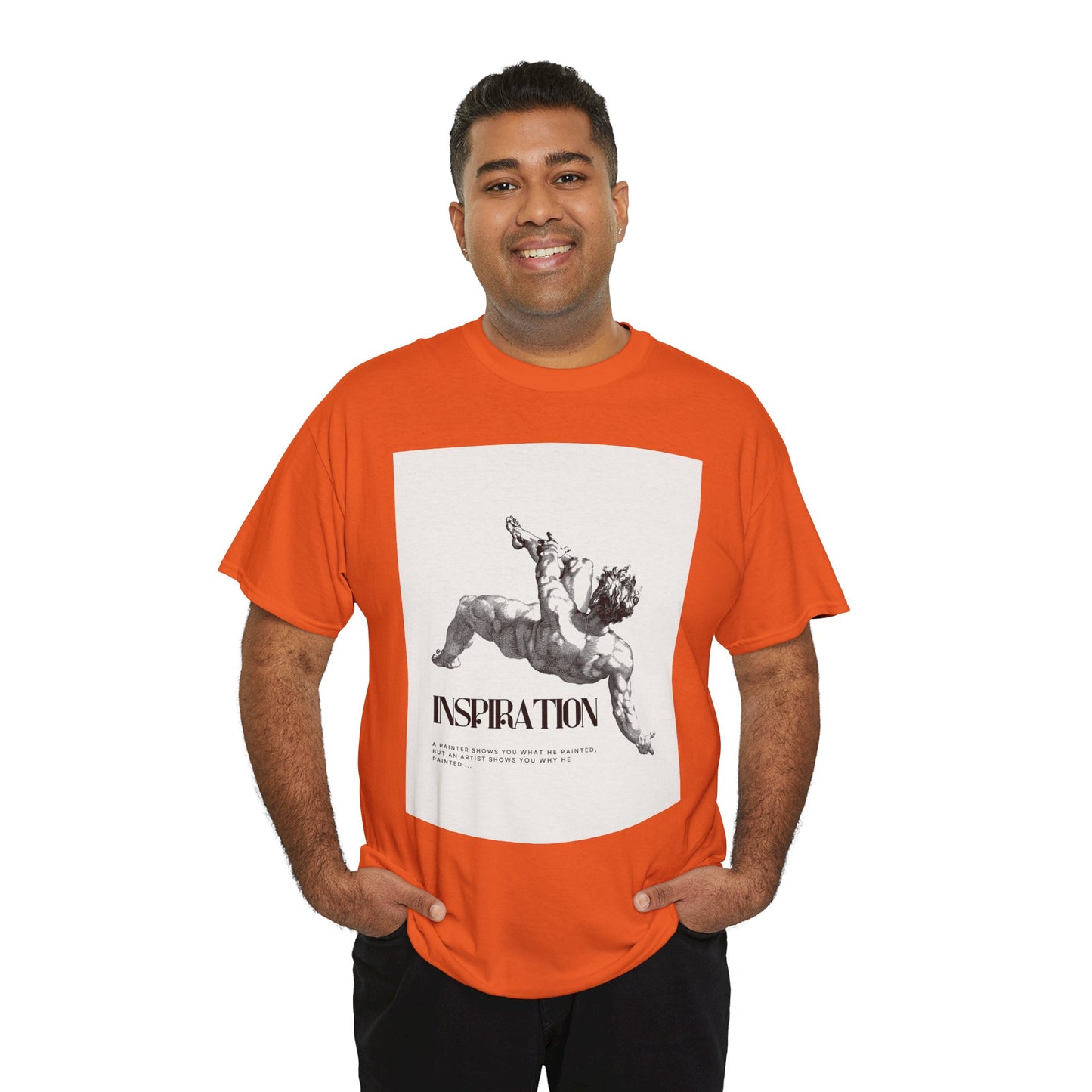 Inspiration Unisex Heavy Cotton Tee, Motivational Shirt, Gift for Artists, Casual Wear, Quote T-Shirt, Birthday Gift