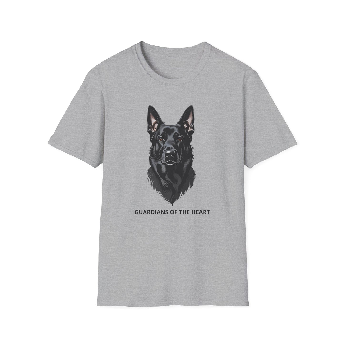 Guardians of the Heart Black German Shepherd T-Shirt, Dog Lover Shirt, Pet Memorial Tee, Unisex Animal T-Shirt, Gift for Dog Owners