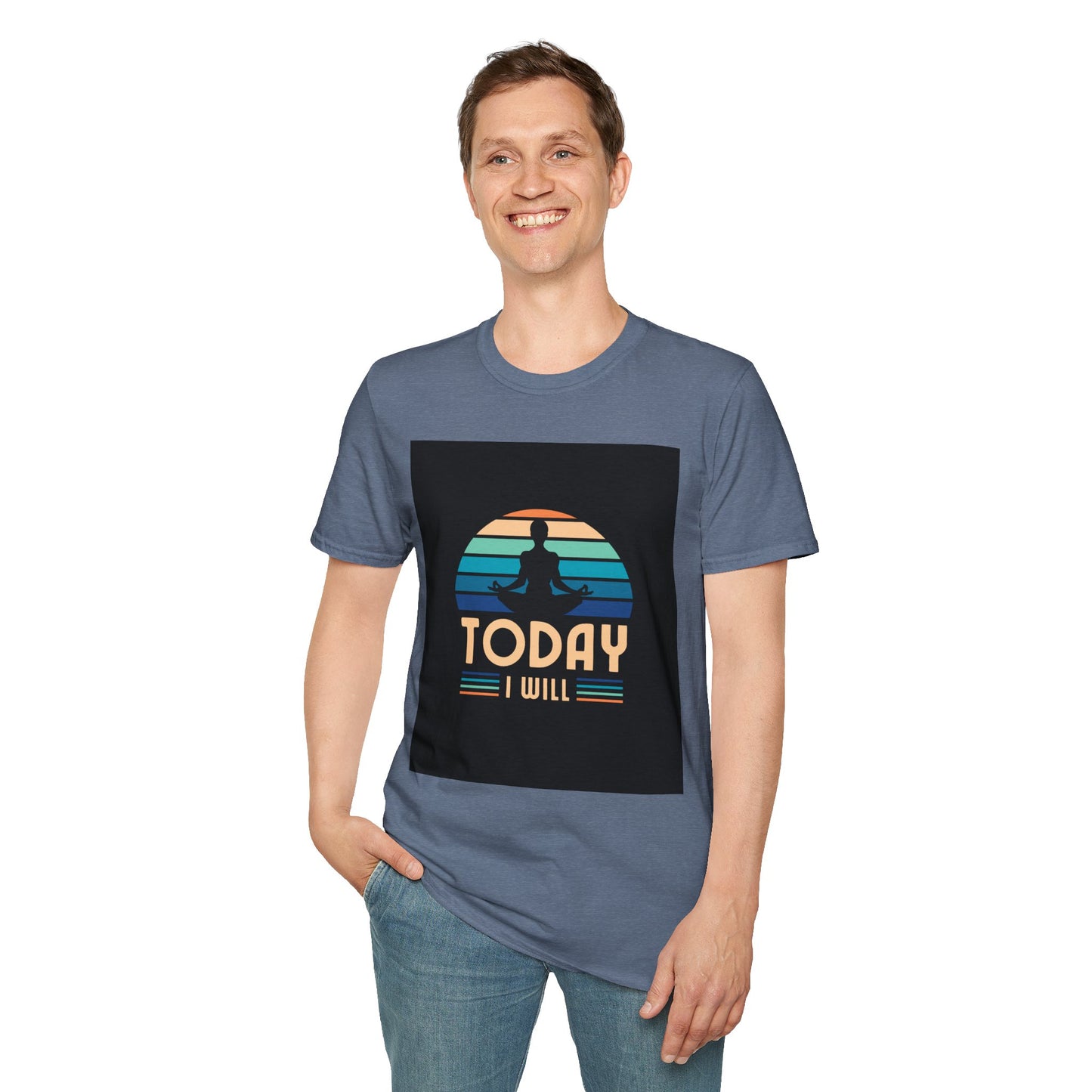 Mindfulness Motivation Unisex T-Shirt, Positive Quote Today I Will Shirt, Inspirational Graphic Tee, Yoga Apparel, Gift for Meditation Lovers