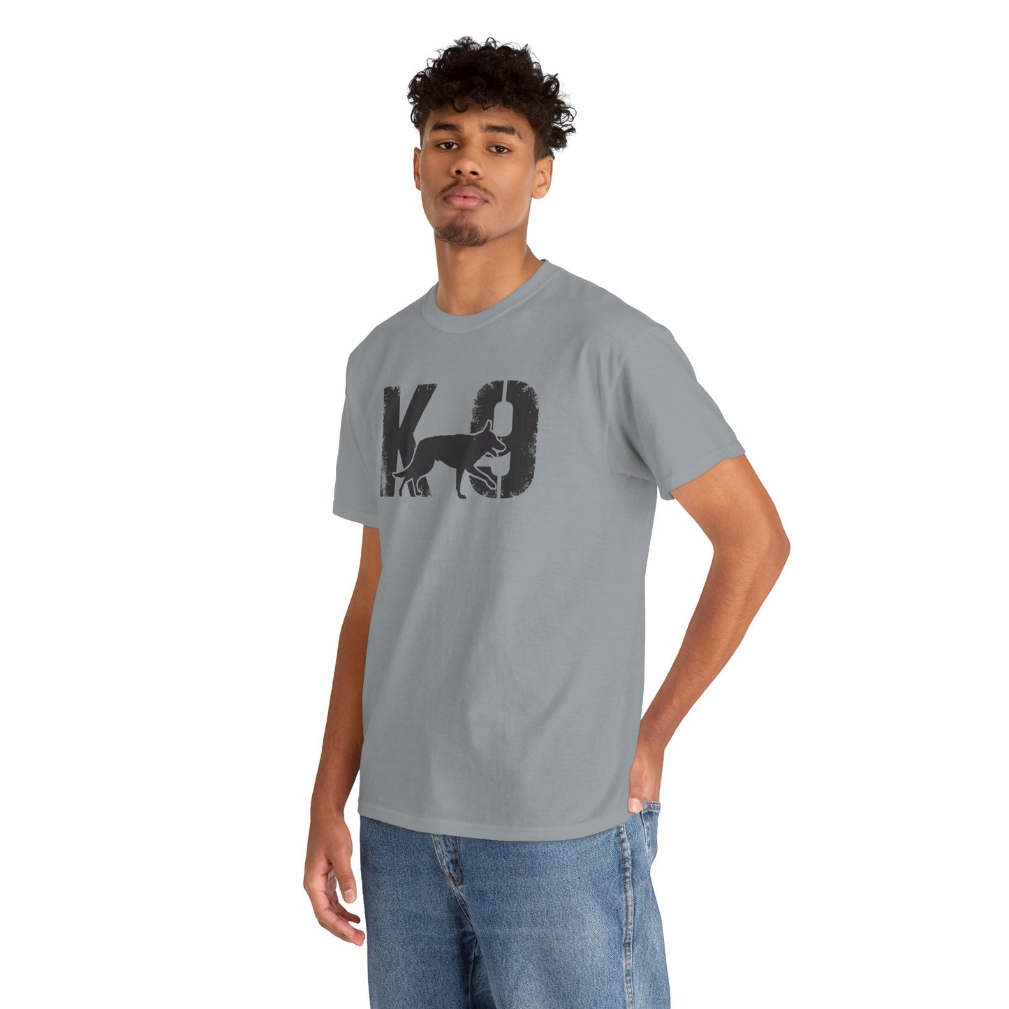 K-9 Dog Lover's Unisex Heavy Cotton Tee | T-Shirt for K-9 Handler | Dog Between K and 9 Design