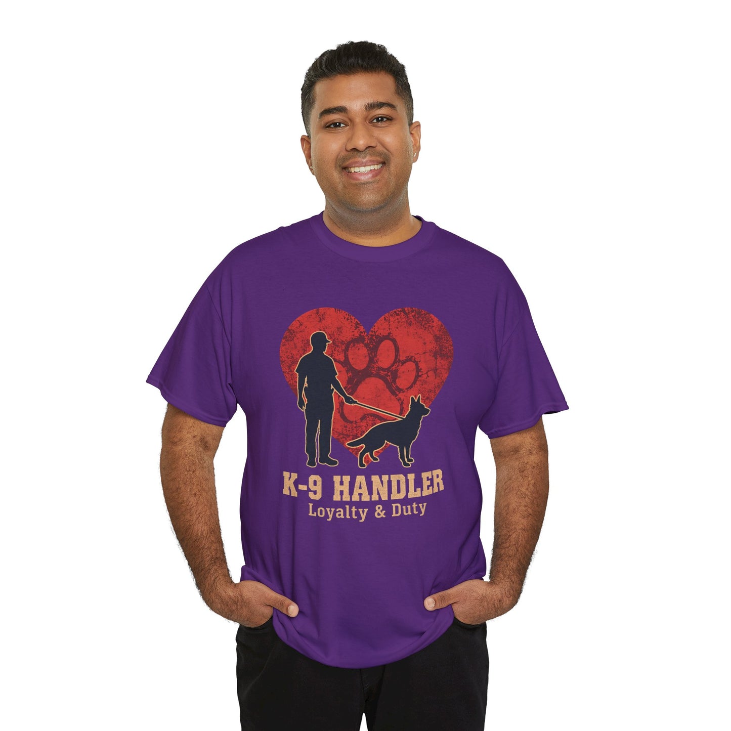 K-9 Handler Heart Tee - Loyalty & Duty, Dog Lover Gift, Pet Owner Apparel