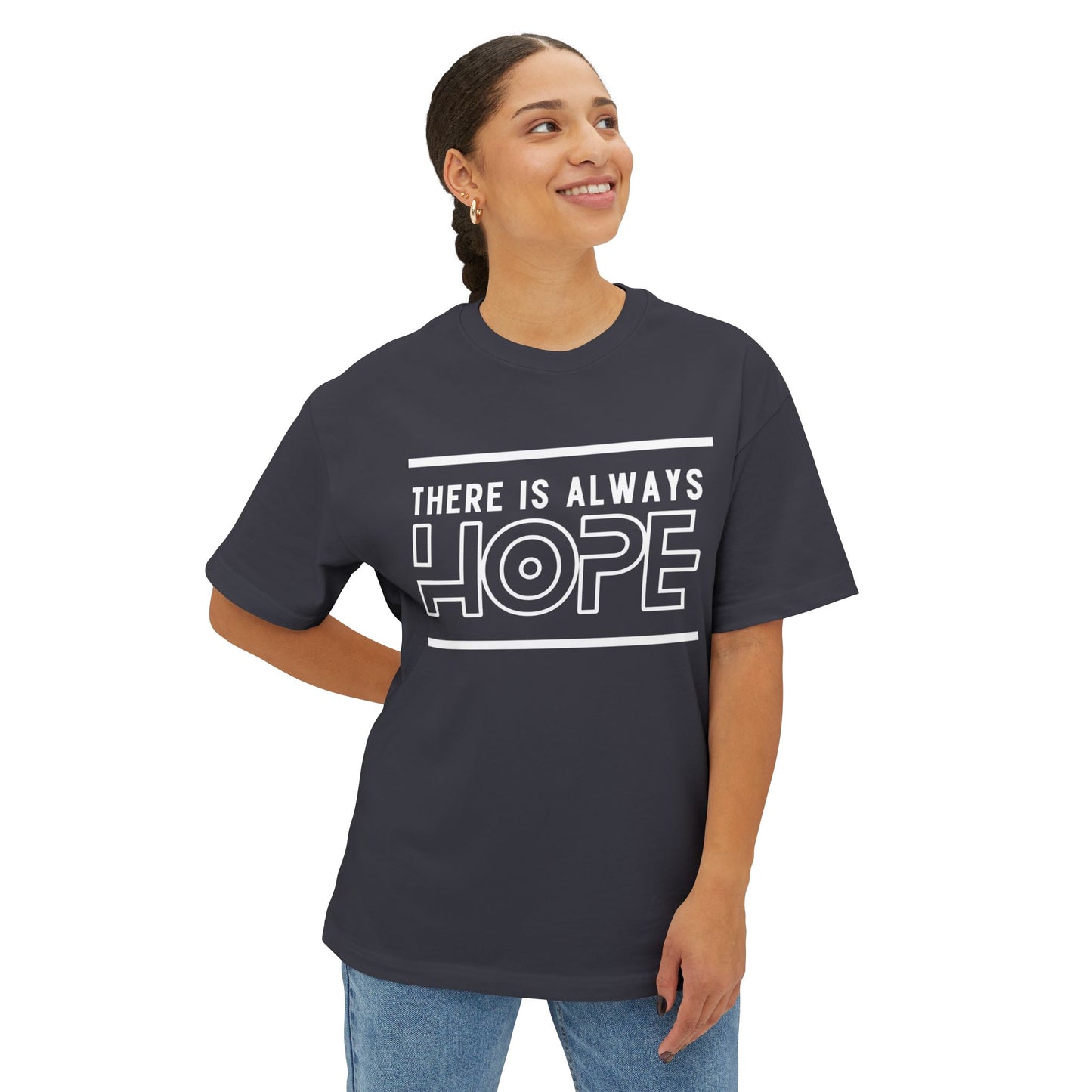Unisex Oversized Hope Tee, Casual T-Shirt for Men and Women, Inspirational Graphic Tee, Gift for Friends, Motivational Wear