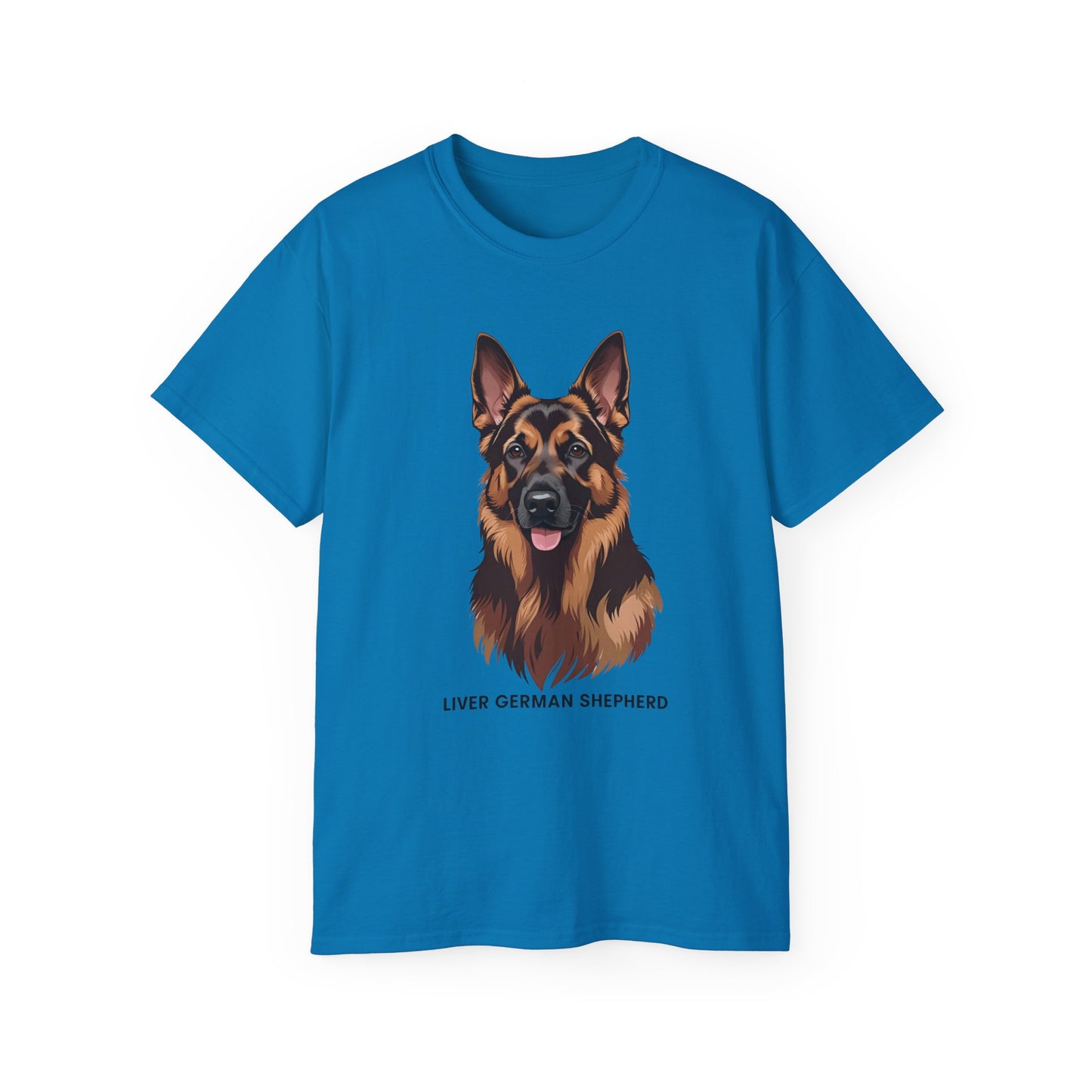 Liver German Shepherd Tee, Dog Lover Shirt, Pet Owner Gift, Animal Print T-Shirt, Unisex Graphic Tee, Birthday Present for Dog Lovers