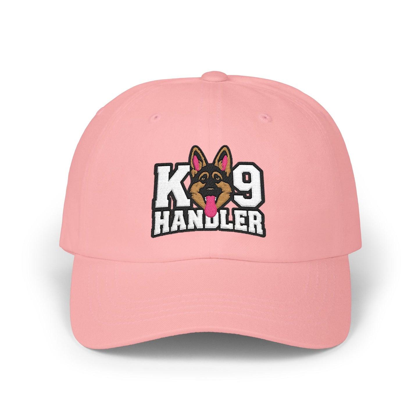 K9 Handler Classic Embroidered Dad Cap Featuring German Shepherd – Perfect Gift for Dog Lovers, Adjustable Hat for Outdoor Adventures